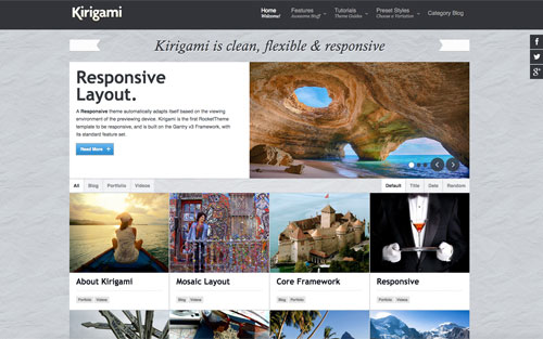 Kirigami Template Website