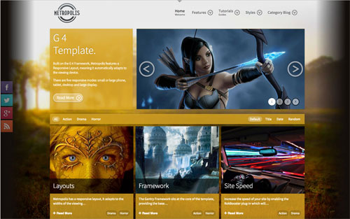 Template Metropolis Website